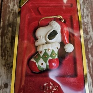 Lenox Snoopy and Woodstock Ornament